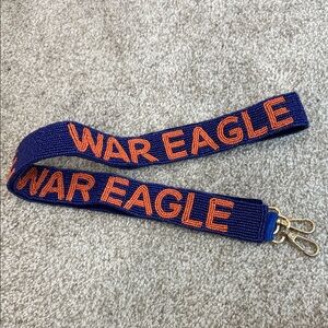 Blue and Orange 'War Eagle' Purse Strap